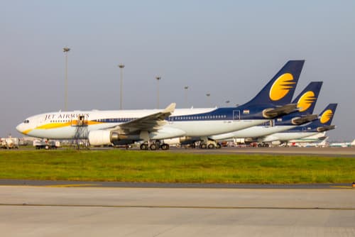 What caused the Jet Airways falloff?