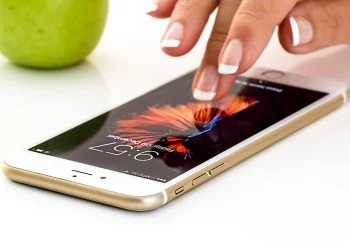A girl using a smartphone